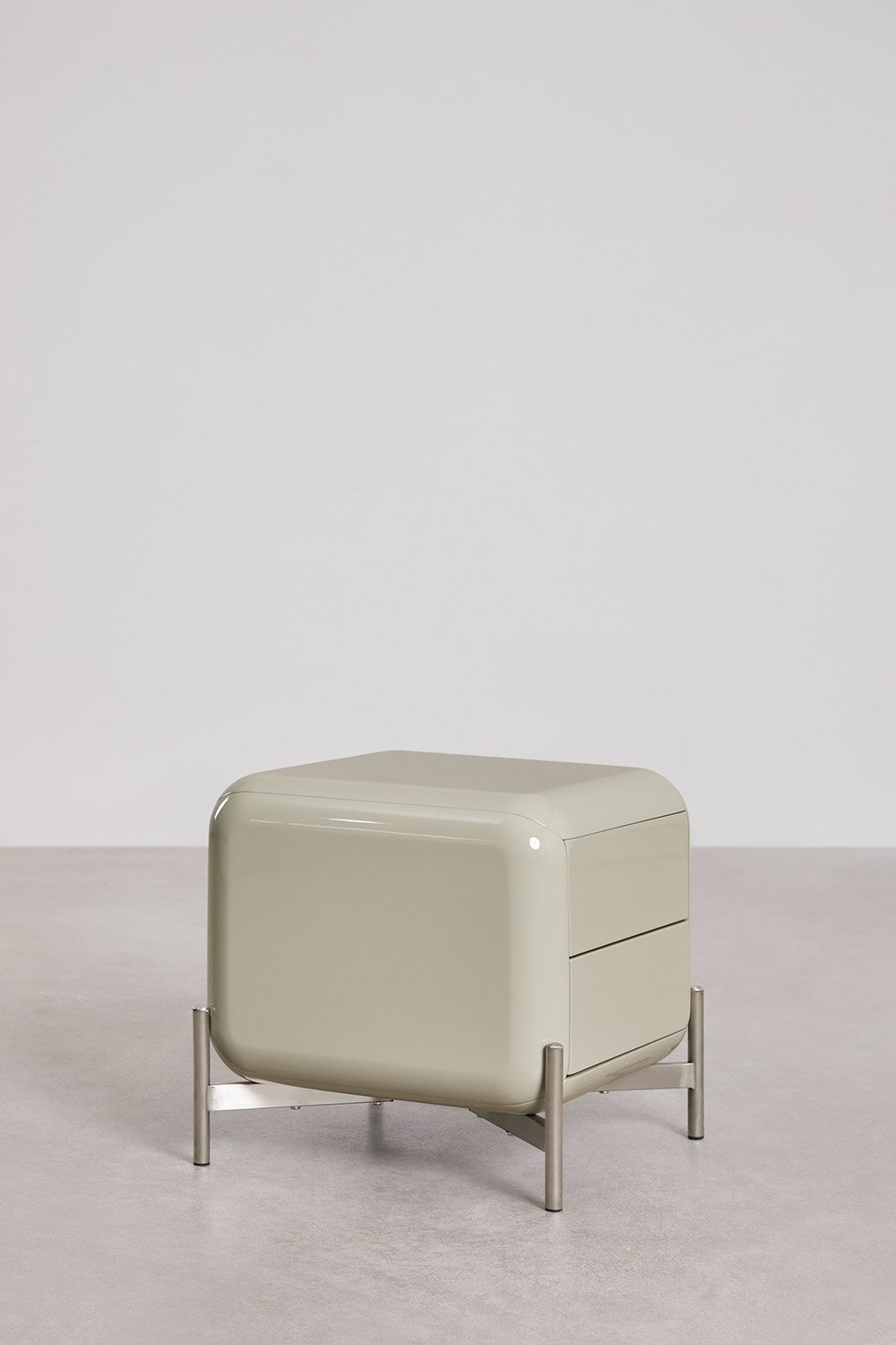 Pack of 2 square bedside tables 45x45 cm in Alazne MDF, gallery image 4