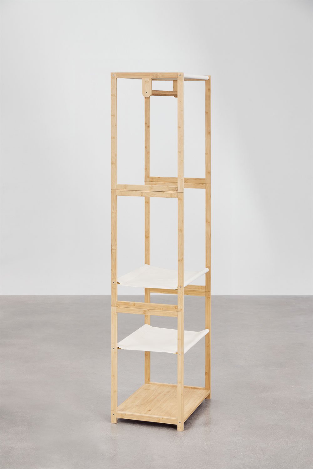 Deneb open wardrobe with bamboo shelves, gallery image 3