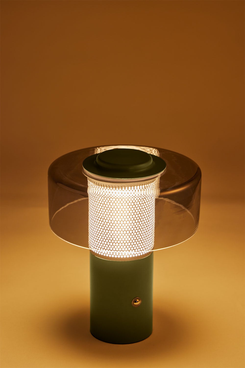 Elfriede Wireless LED Outdoor Table Lamp in Glass and Steel, gallery image 3