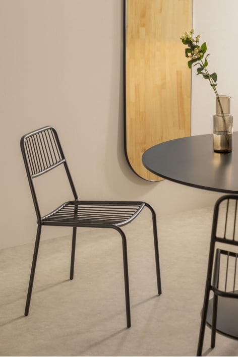 Elton Stackable Dining Chair - Carbon Black