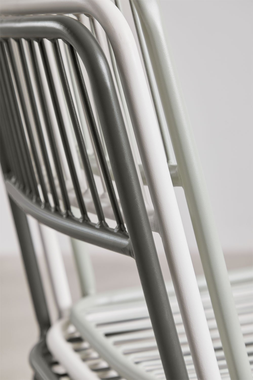 Stackable dining chair in steel Elton, gallery image 7