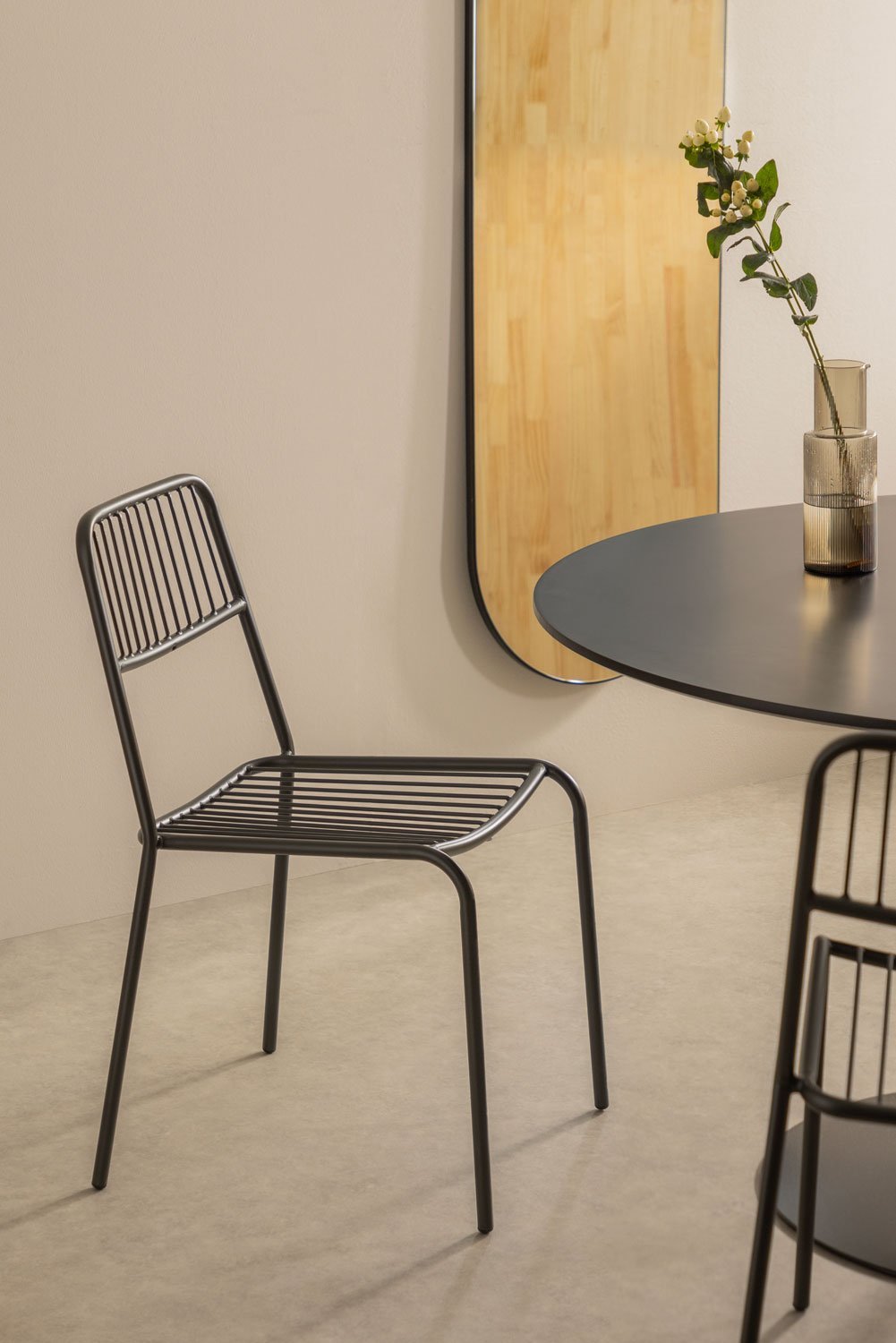 Elton stackable steel dining chairs, set of 4, gallery image 9