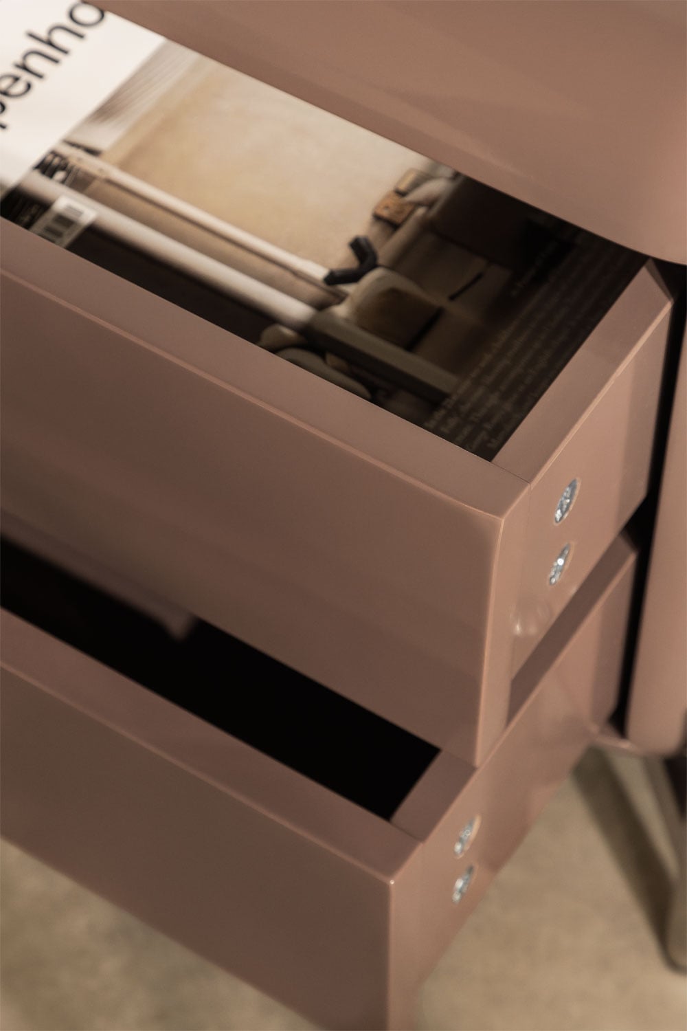 Square bedside table 45x45 cm in Alazne MDF, gallery image 2