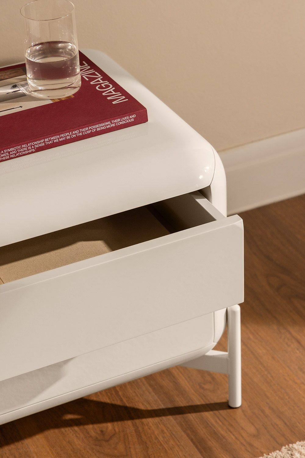 Pack of 2 bedside tables 45x45 cm in Alazne MDF, gallery image 2