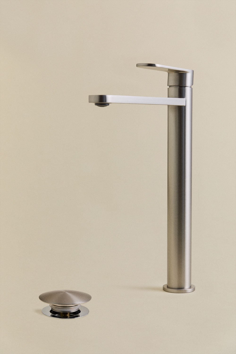 Alameda brass basin tap set and Orveta stainless steel and brass Click-Clack basin drain valve, gallery image 1
