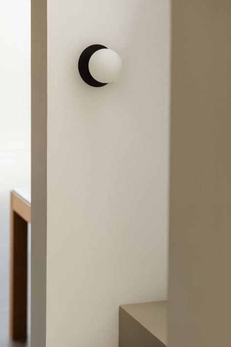 Anine iron and glass wall lamp