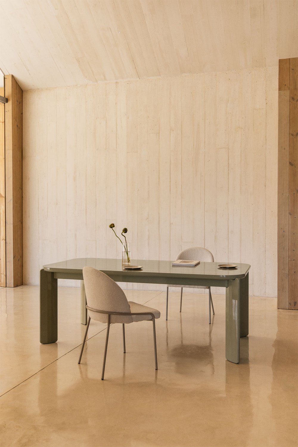Rectangular dining table 200x100 cm in MDF Geneva, gallery image 1