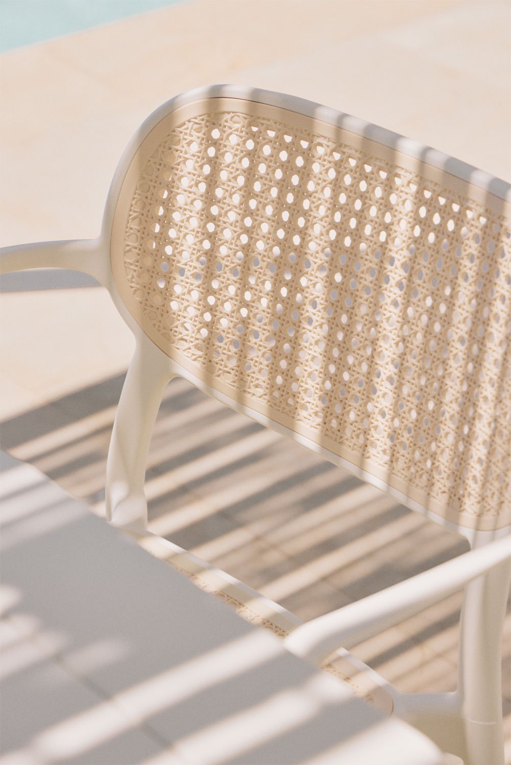 Pack of 2 Stackable Garden Chairs with Armrests Omara, gallery image 2