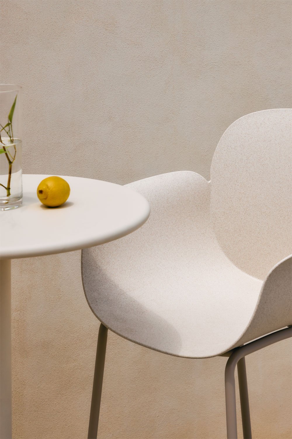 Lynette high garden stool in polypropylene and iron, gallery image 2