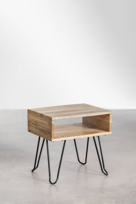 Pack of 2 Tital recycled wood bedside tables