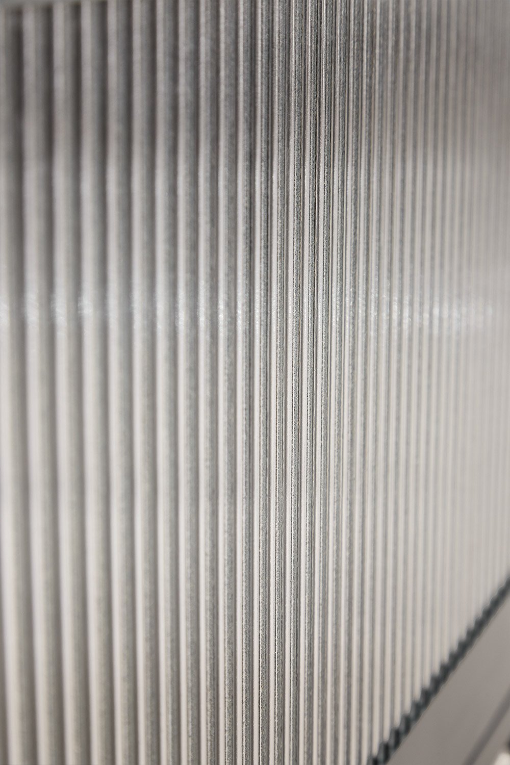 Paoline 180x40 cm TV cabinet in steel and glass, gallery image 8