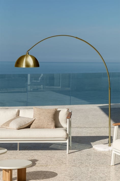 Diala iron outdoor floor lamp