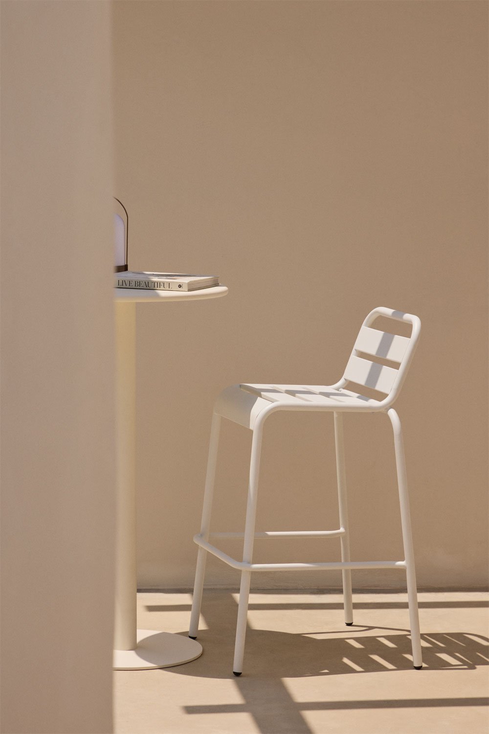 Janti 75cm Stackable Outdoor High Stool, gallery image 1
