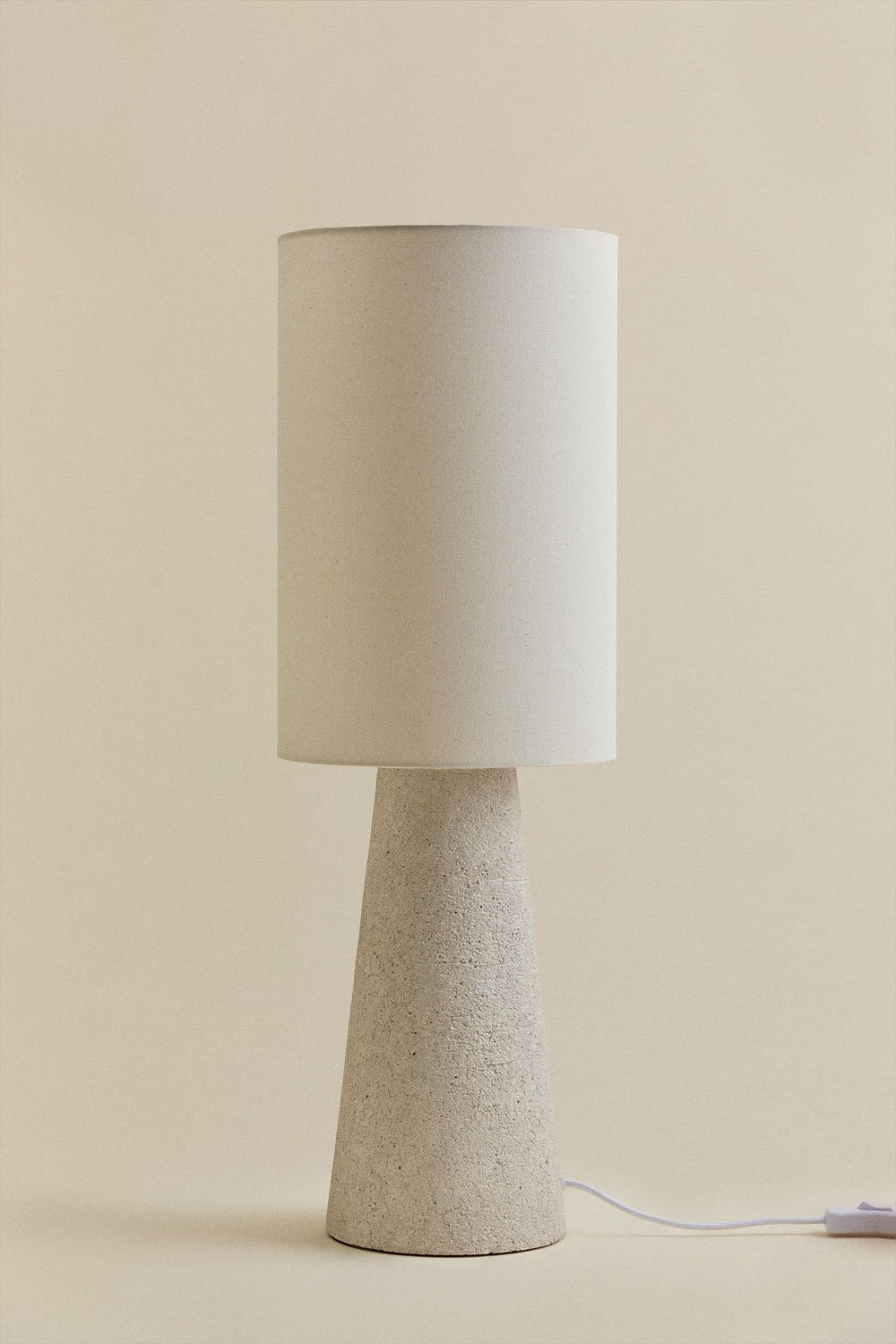 Loana linen and fiberglass table lamp, gallery image 3