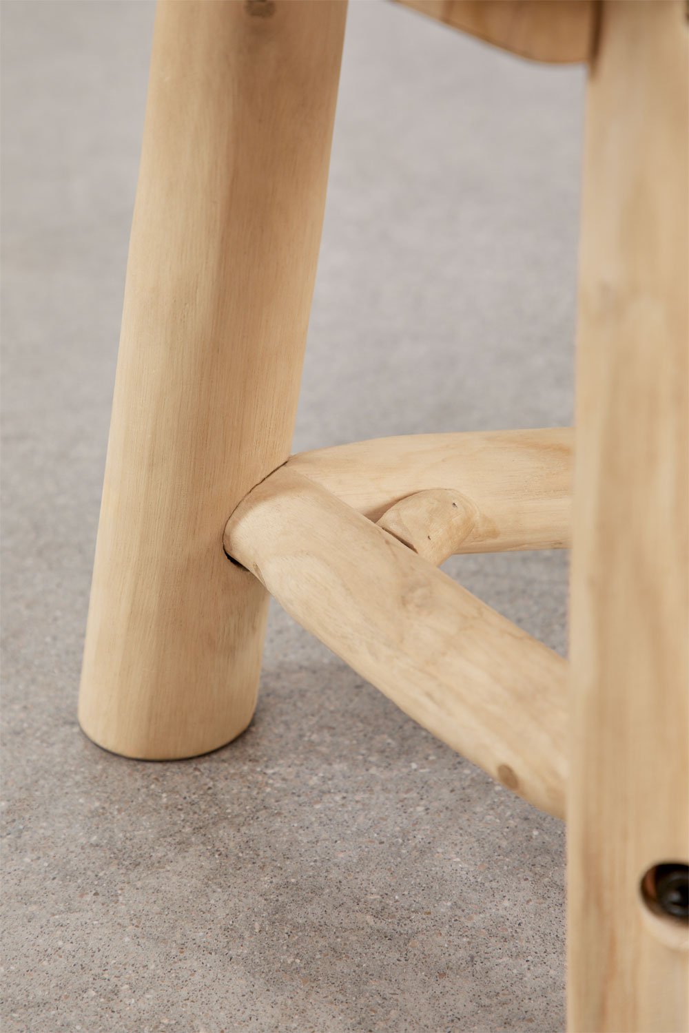 Narel teak wood low garden stool, gallery image 6