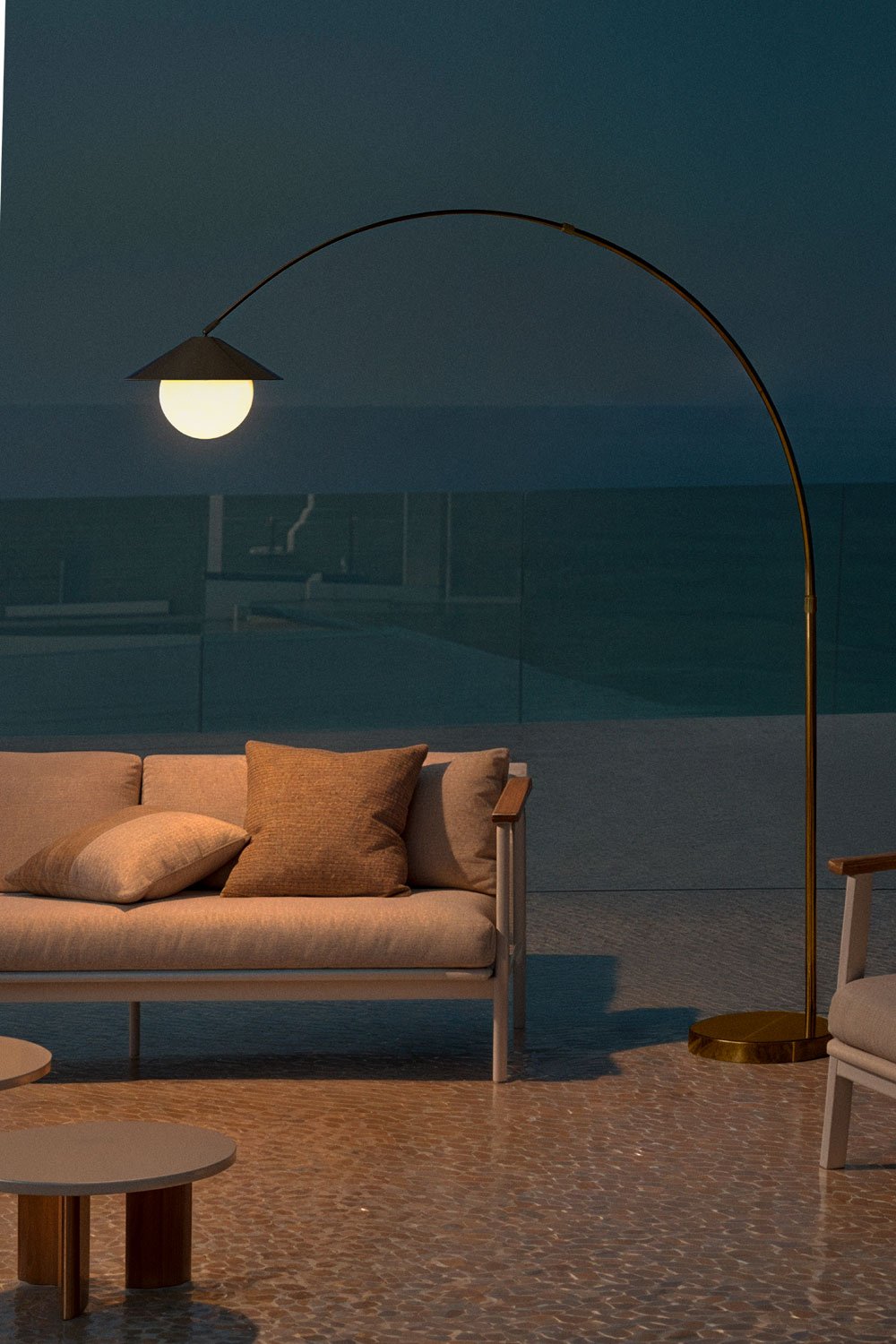Orvina outdoor iron floor lamp, gallery image 2