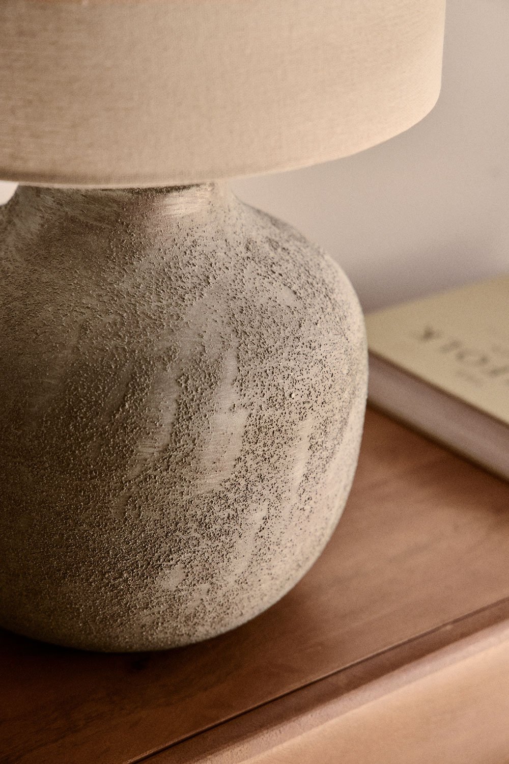 Uvalin 45cm ceramic and linen table lamp, gallery image 2