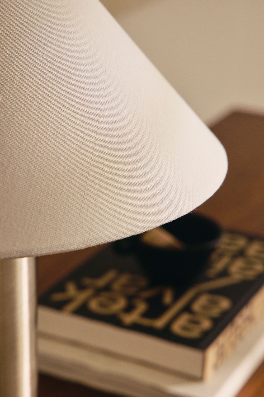 Barak linen and iron table lamp, gallery image 2