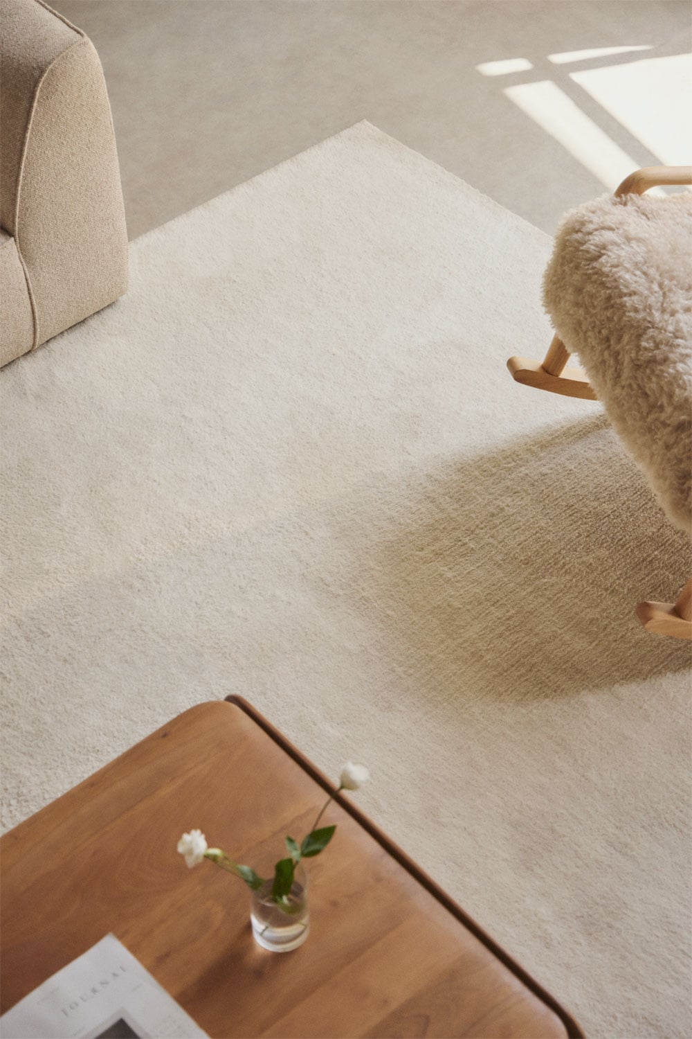 Rectangular rug 160x230 cm in cream beige Duero, gallery image 1
