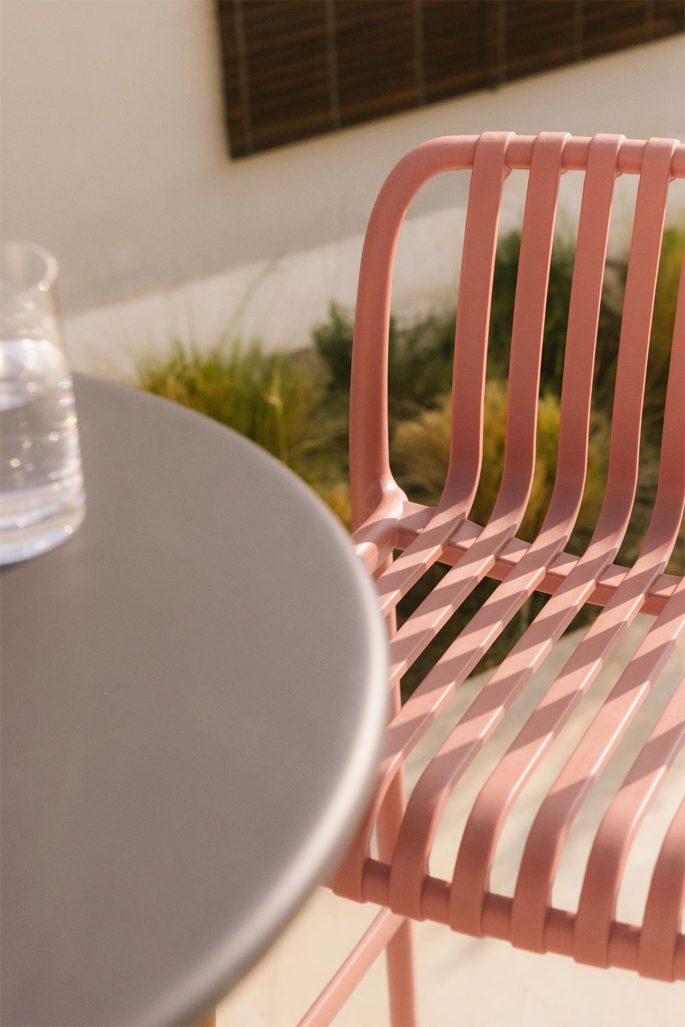 Pack of 4 Wendell polypropylene stackable garden stools, gallery image 2
