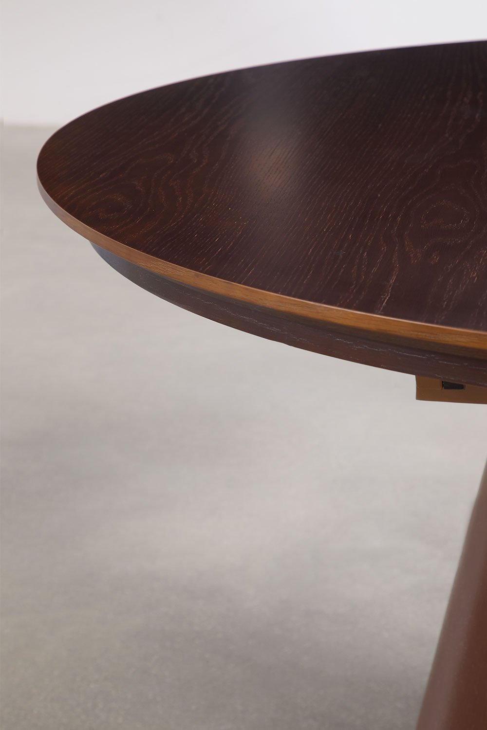 Round dining table 120-160x120 cm extendable in MDF and Montana oak veneer, gallery image 6