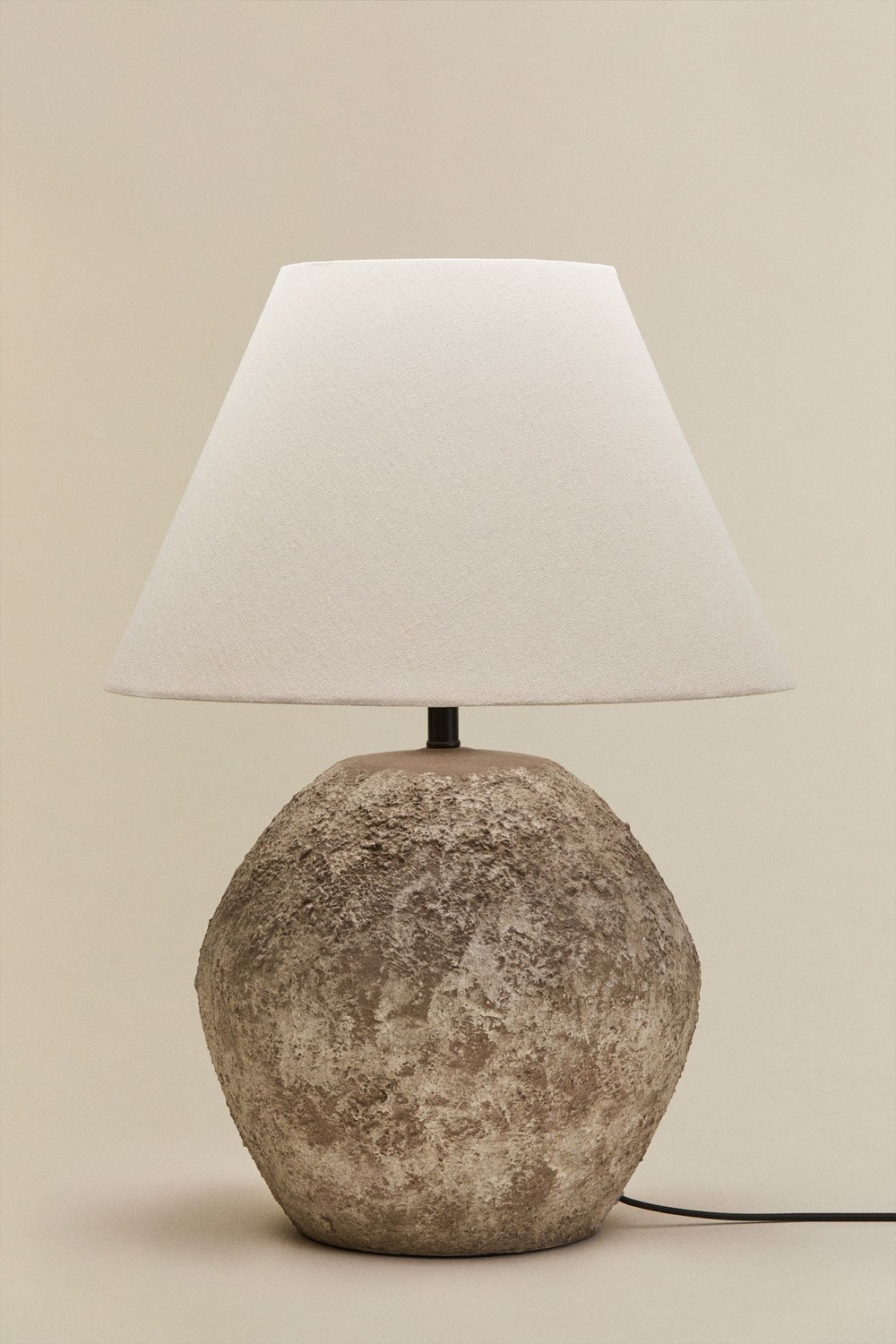 Rilatos ceramic and linen table lamp, gallery image 2