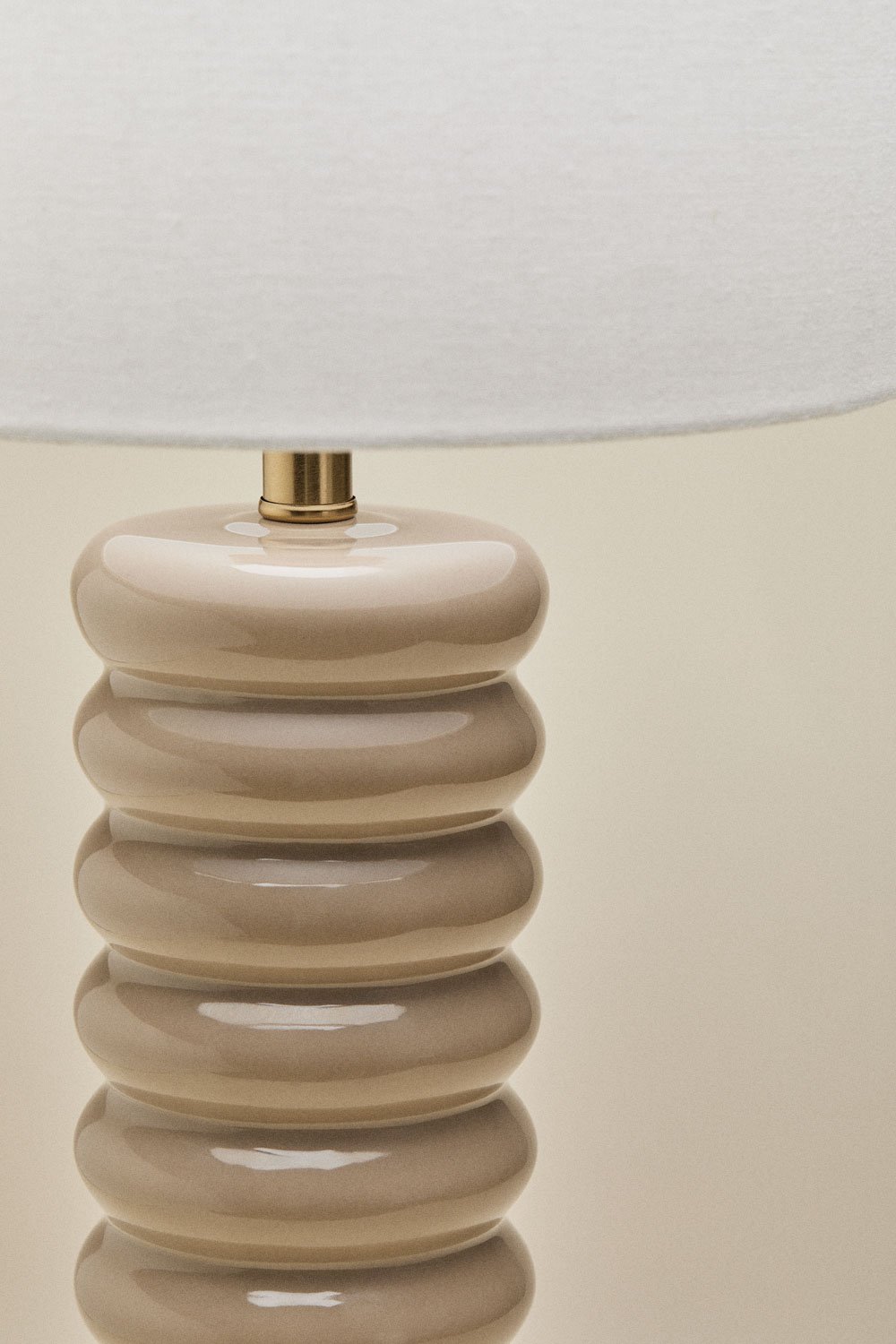 Boreto 75 cm ceramic and linen table lamp, gallery image 4