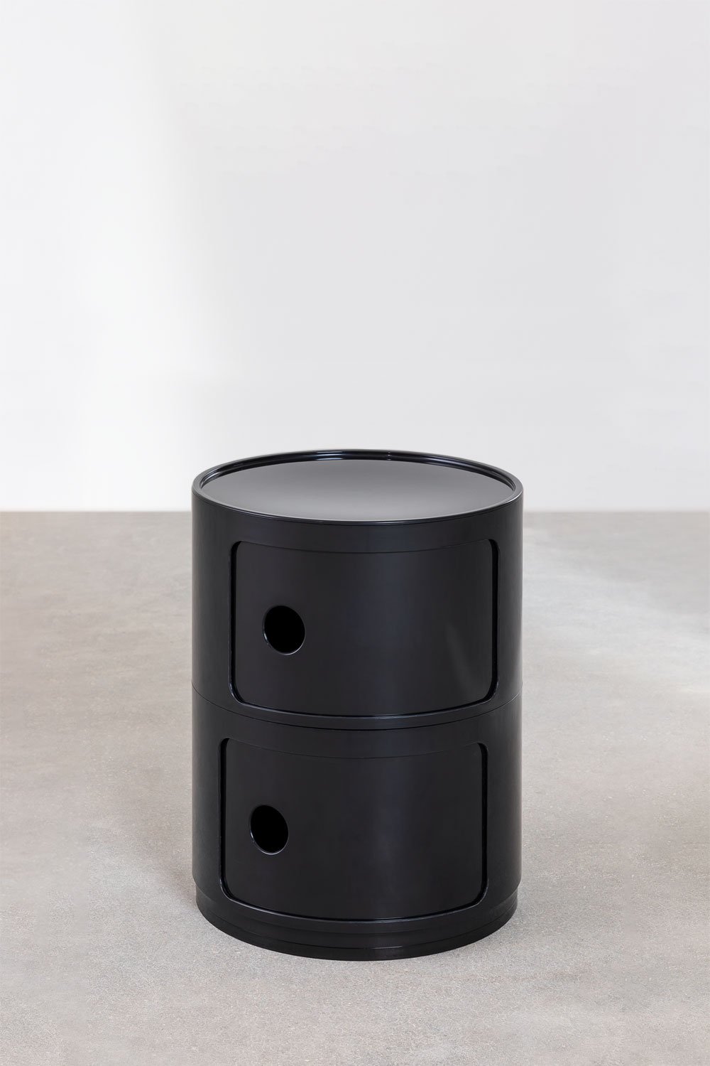 Pack of 2 round bedside tables with shelves Babel, gallery image 2
