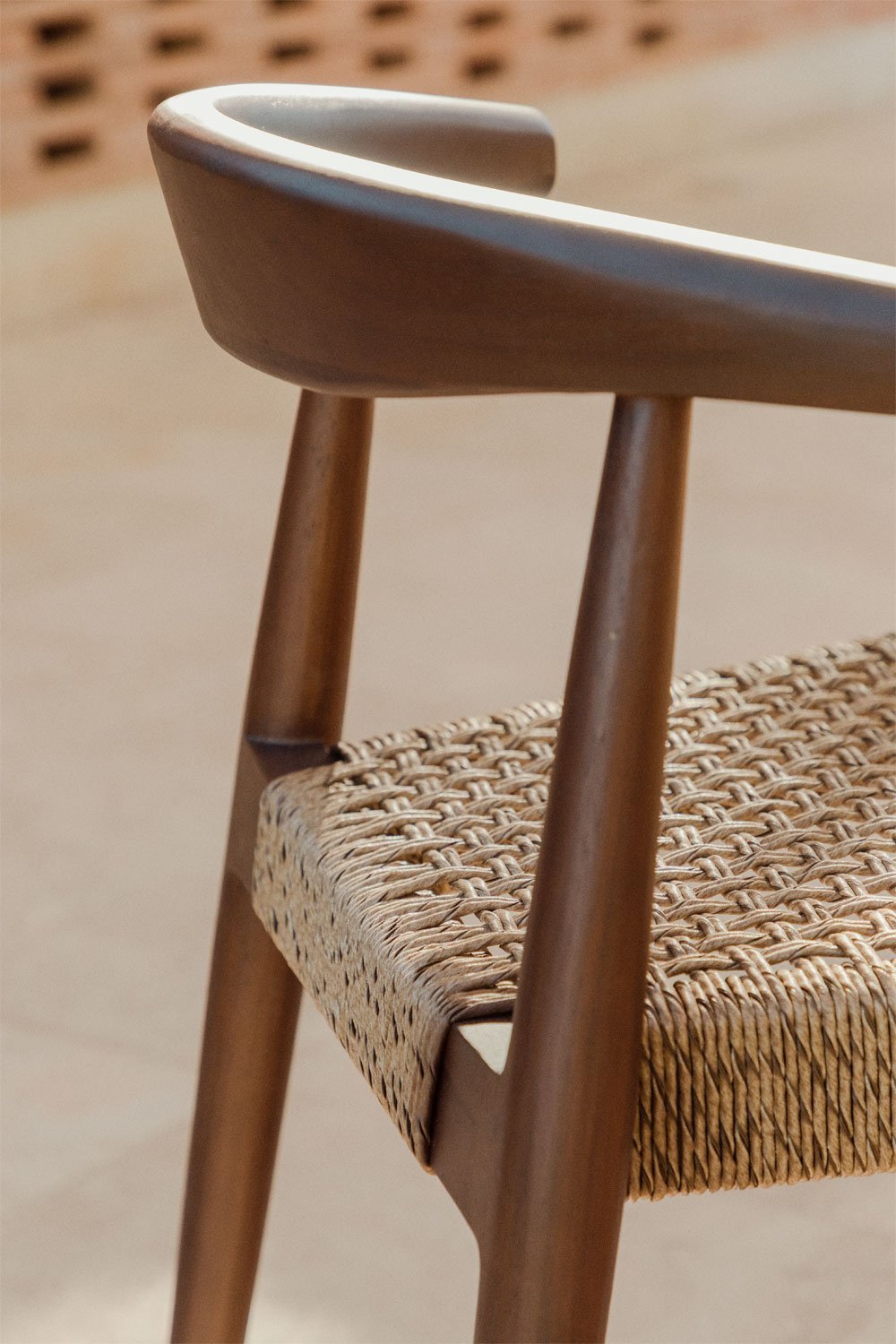 Pack of 4 Celle teak wood garden chairs, gallery image 3