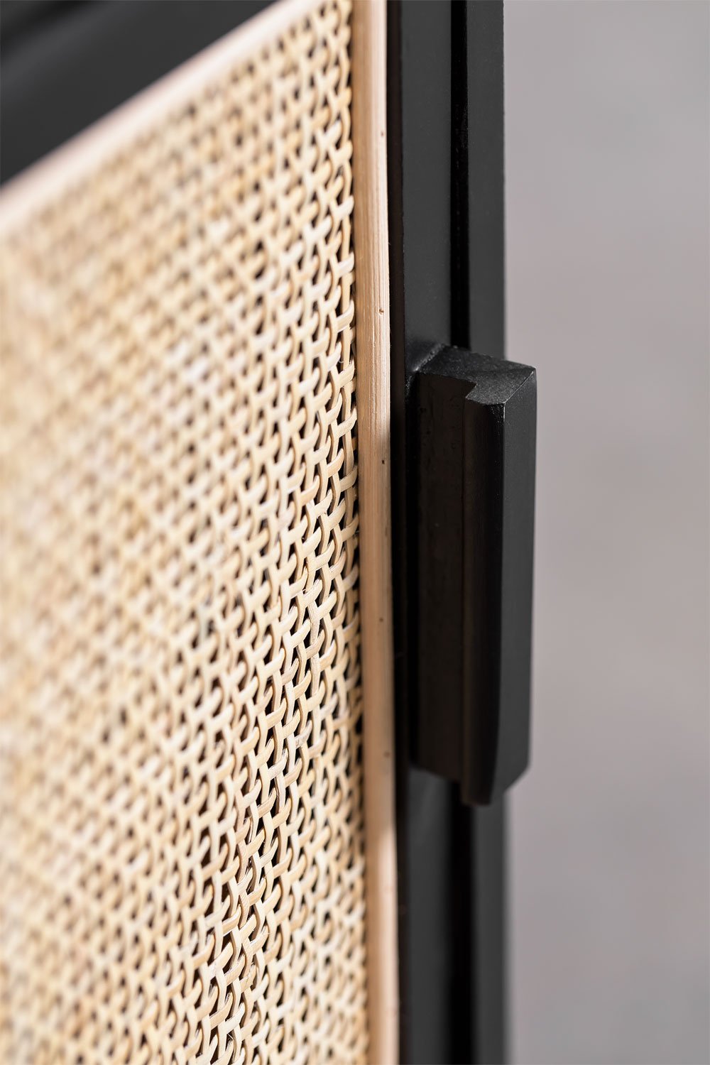 Pack of 2 Reyna rattan and wood bedside tables, gallery image 6