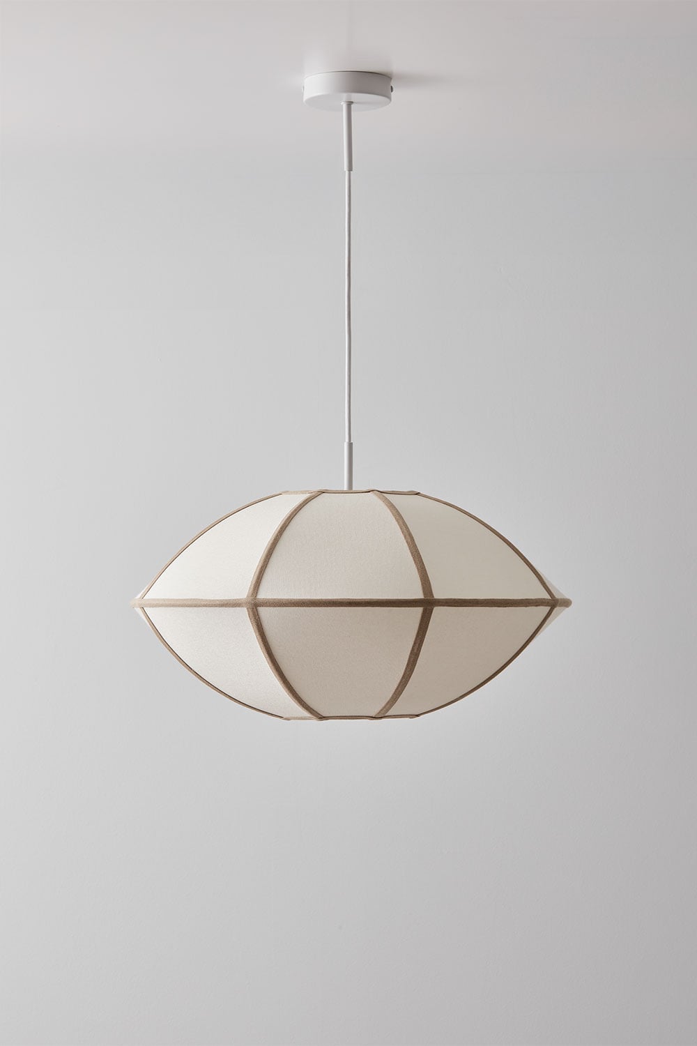 Patraix linen pendant ceiling lamp, gallery image 3