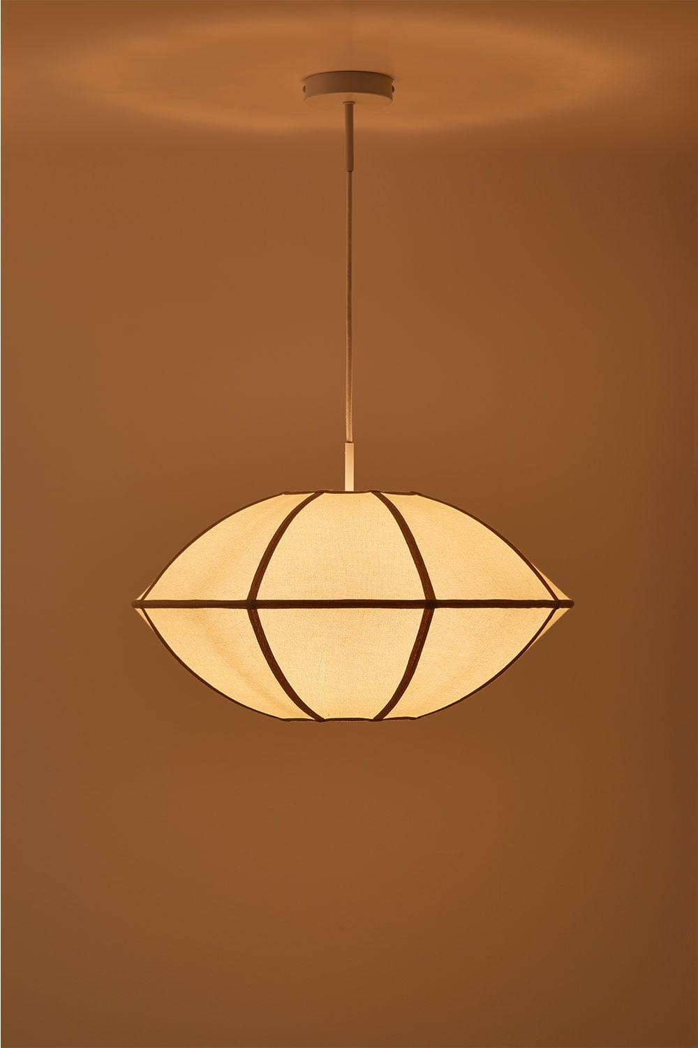 Patraix linen pendant ceiling lamp, gallery image 4