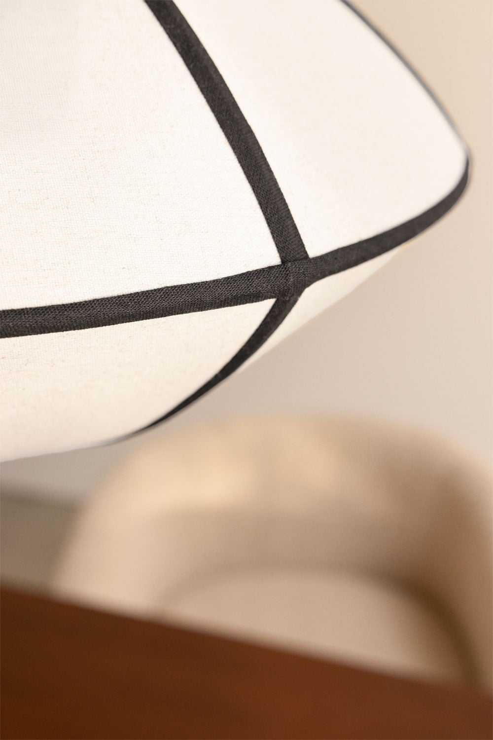 Patraix linen pendant ceiling lamp, gallery image 2