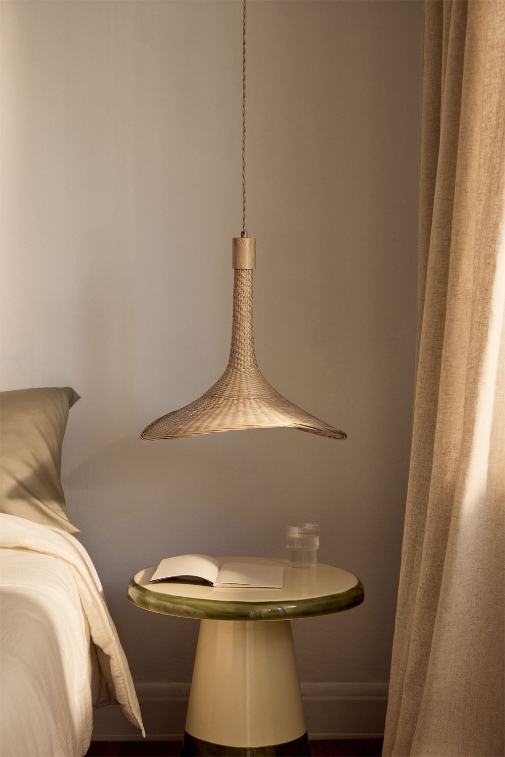 Chaifer bamboo ceiling lamp, gallery image 1