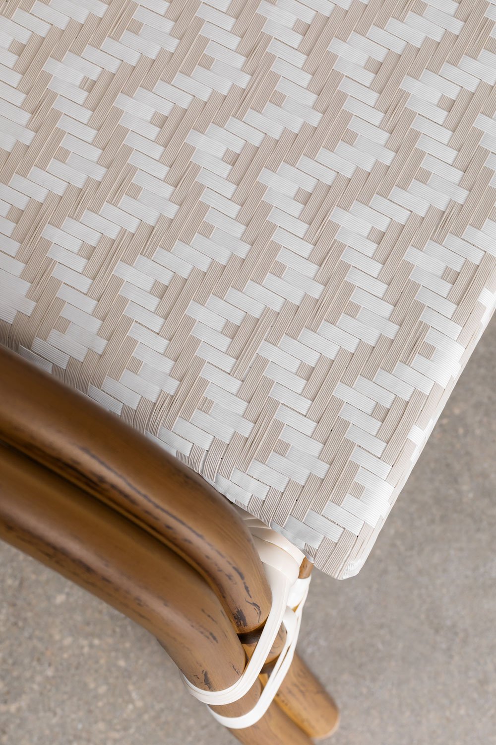 Brielle Bistro Stackable Aluminum Garden Chair with Armrests, gallery image 8