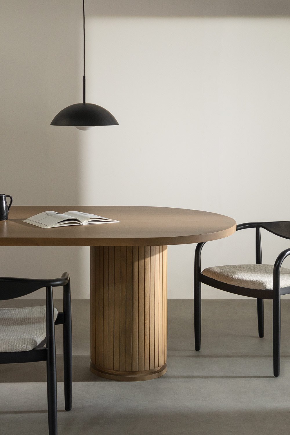 Oval dining table 200x110 cm in mango wood Analis  , gallery image 1