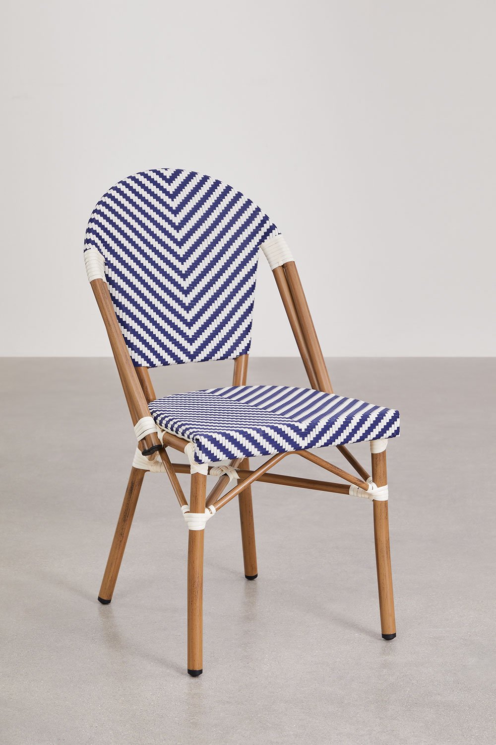 Brielle Bistro Stackable Aluminum Dining Chair, gallery image 2