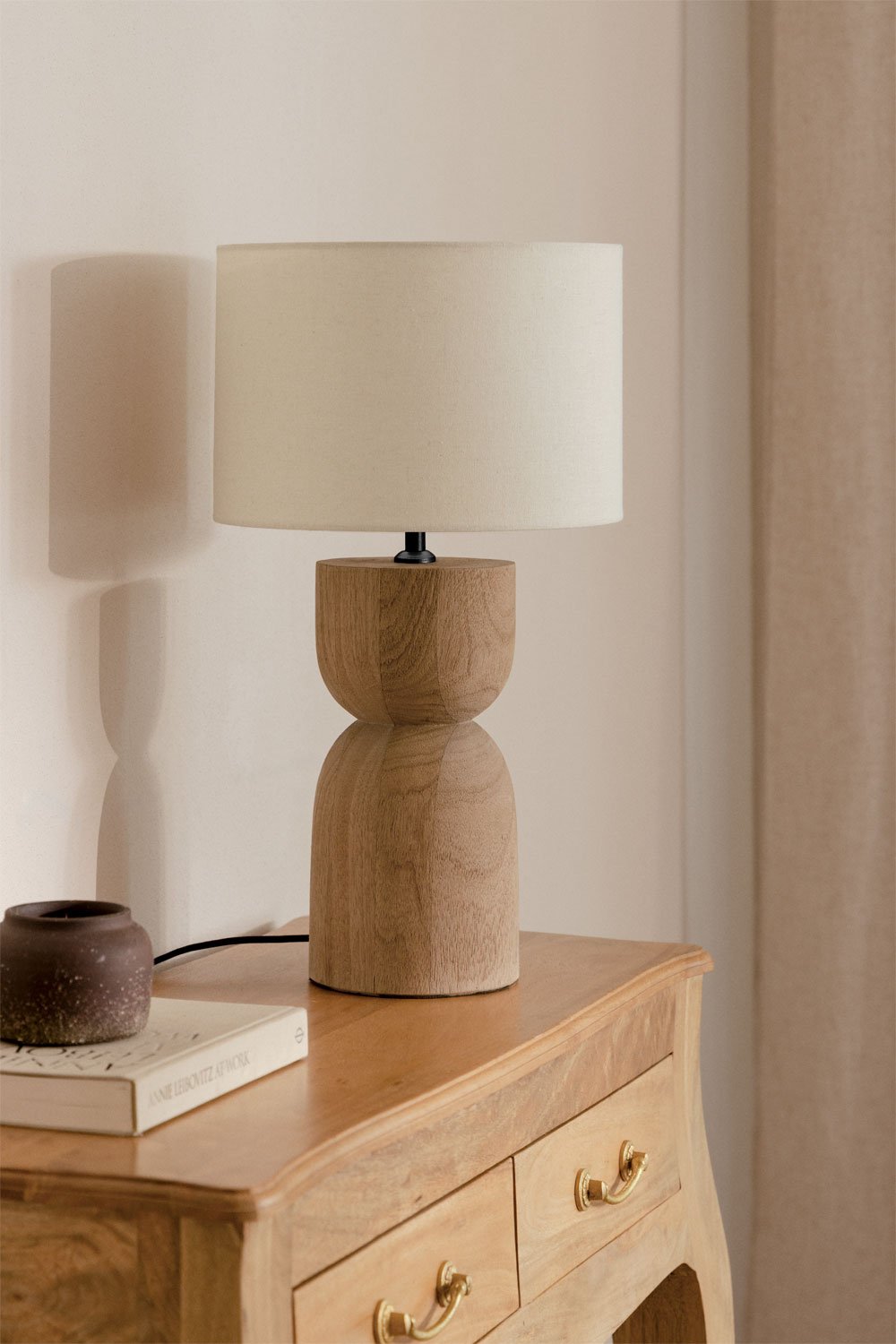 Diniz mango wood table lamp, gallery image 1