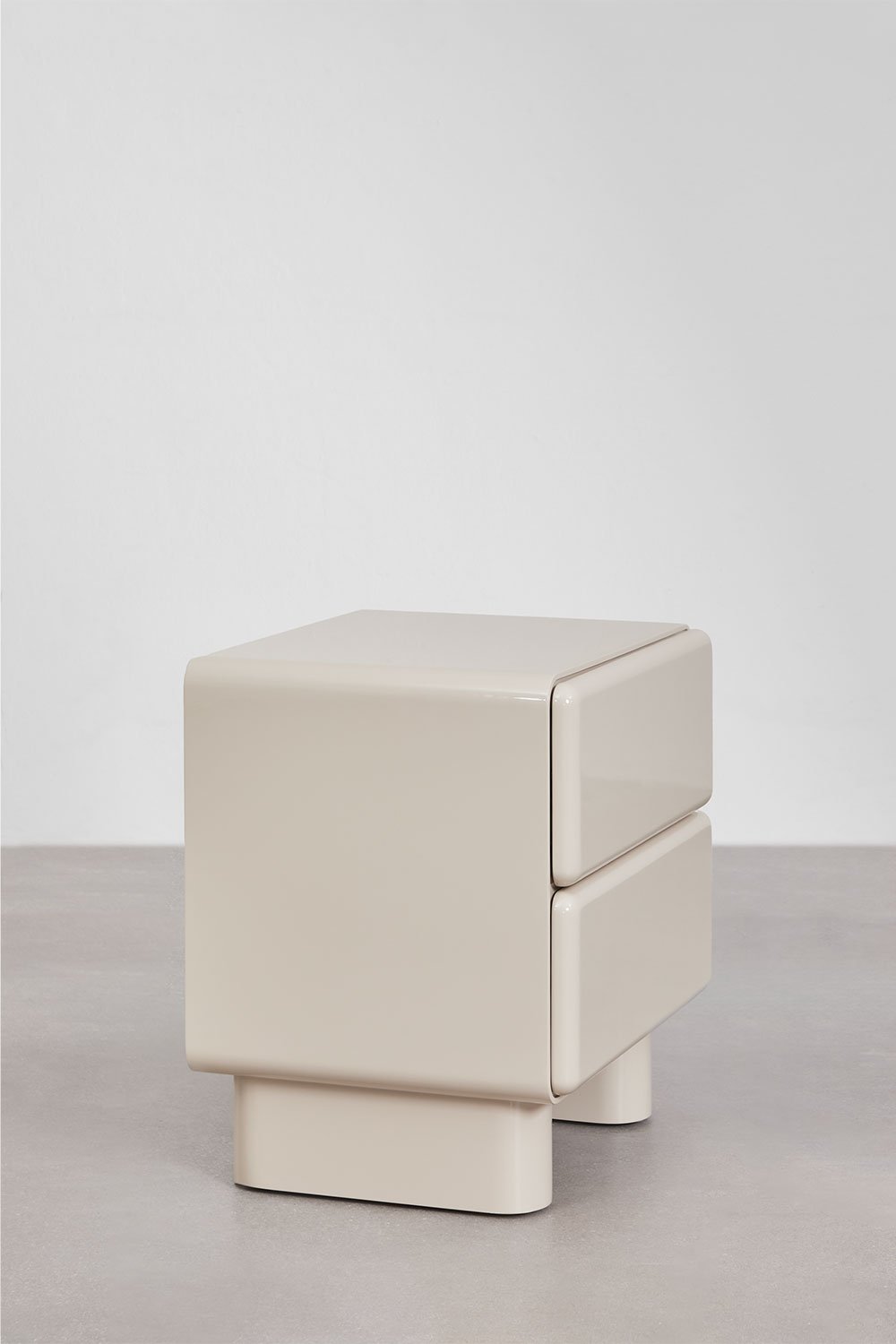 Sheila nightstand with two drawers in MDF, gallery image 4