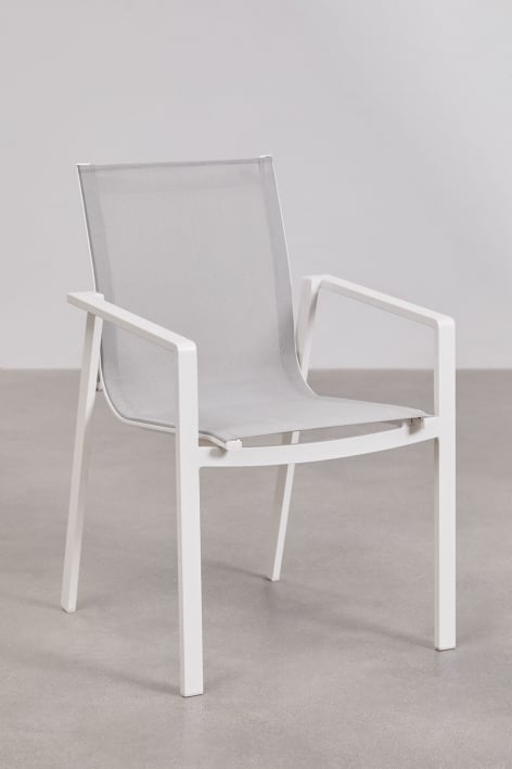 Pack of 4 Eika aluminum garden chairs