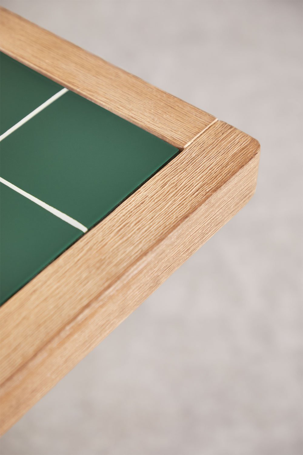 Rectangular dining table 200x100 cm acacia wood & dark green tiles Dubai, gallery image 4