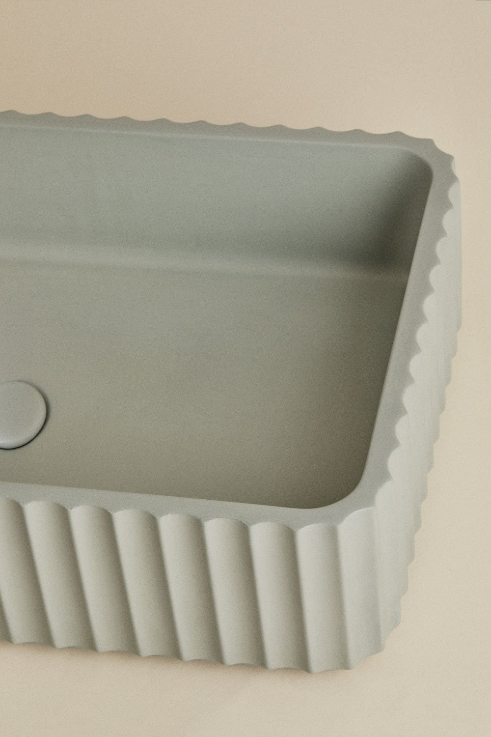 Rectangular washbasin 50x30 cm in cement Tetnu, gallery image 5