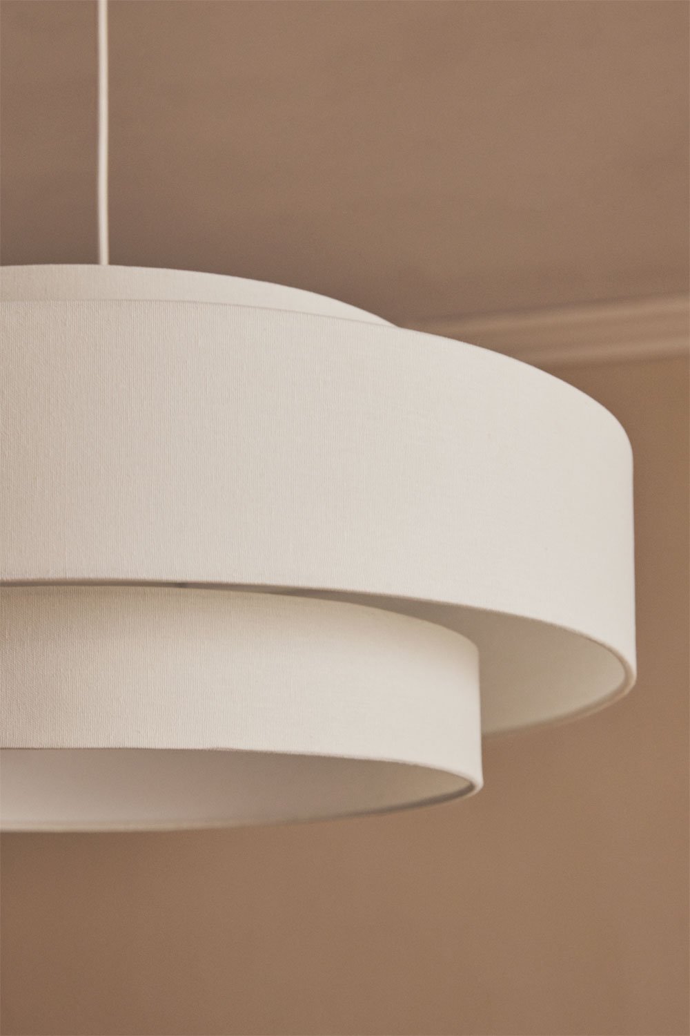 Ceiling lamp Ø55 cm in fabric and iron Milena, gallery image 2