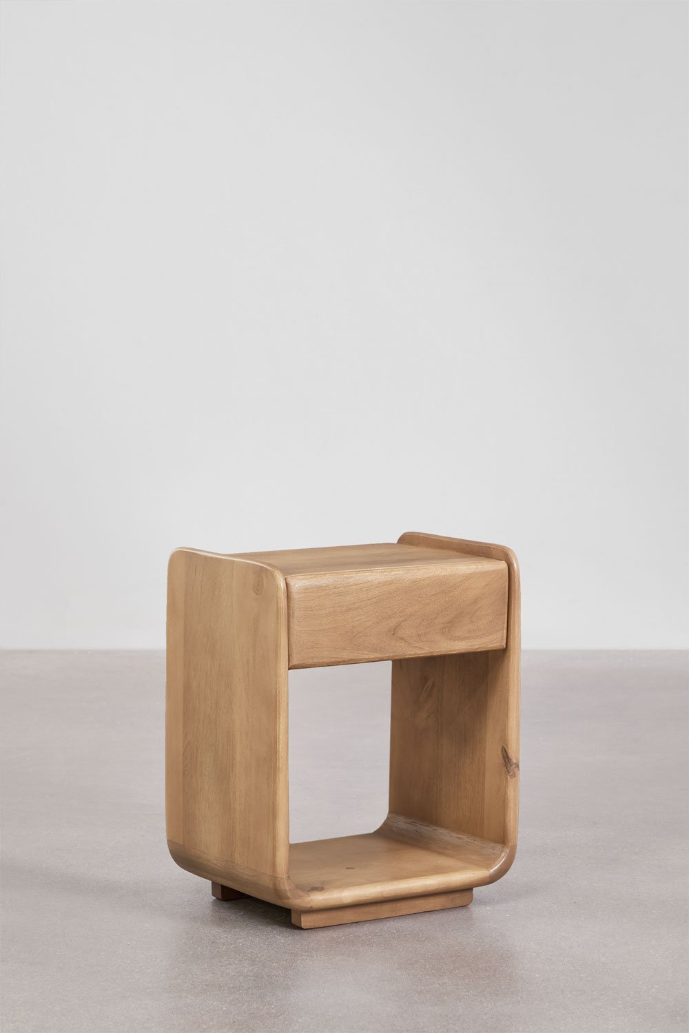 Pack of 2 rectangular bedside tables with drawers, 40x30 cm, in Tinsley wood, gallery image 3