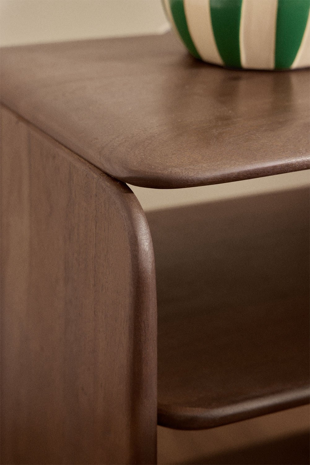 Rectangular bedside table 40x30 cm in Tinsley wood, gallery image 2