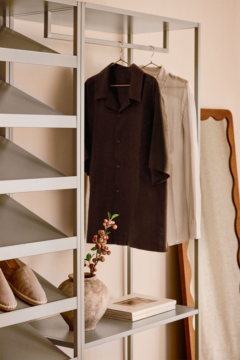 Janine open wardrobe with steel drawers, gallery image 2