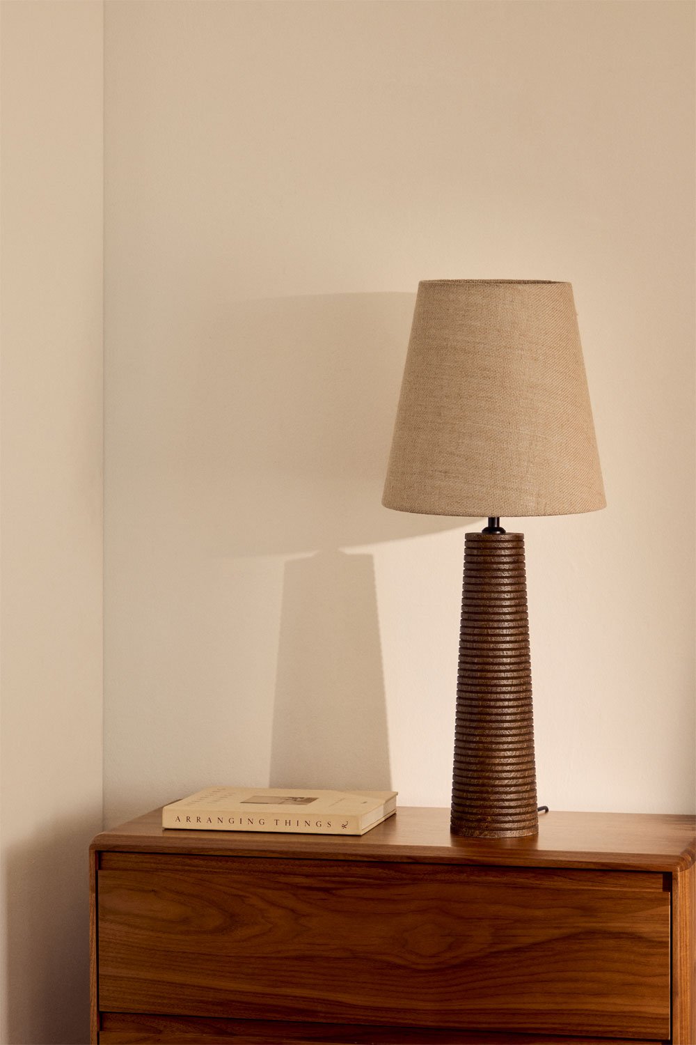Malva mango wood table lamp, gallery image 1