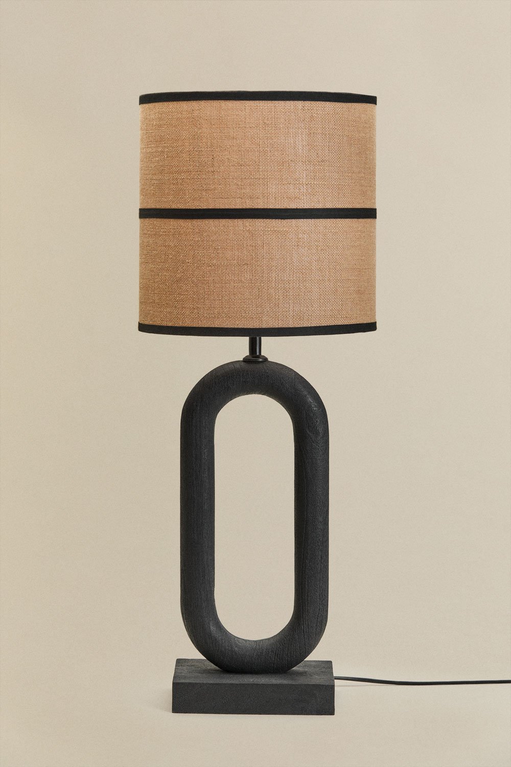 Tiberia mango wood table lamp, gallery image 1