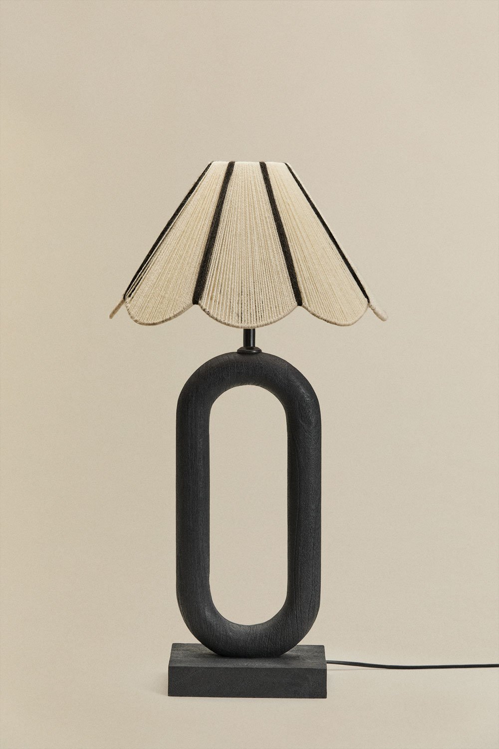 Tiberia mango wood table lamp, gallery image 1