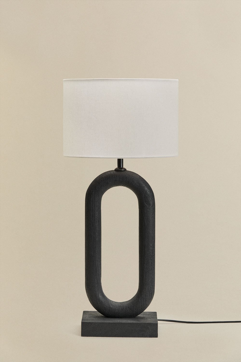 Tiberia mango wood table lamp, gallery image 1